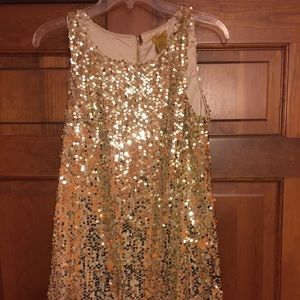 Gold Sequin CockTail PromGirl Dress